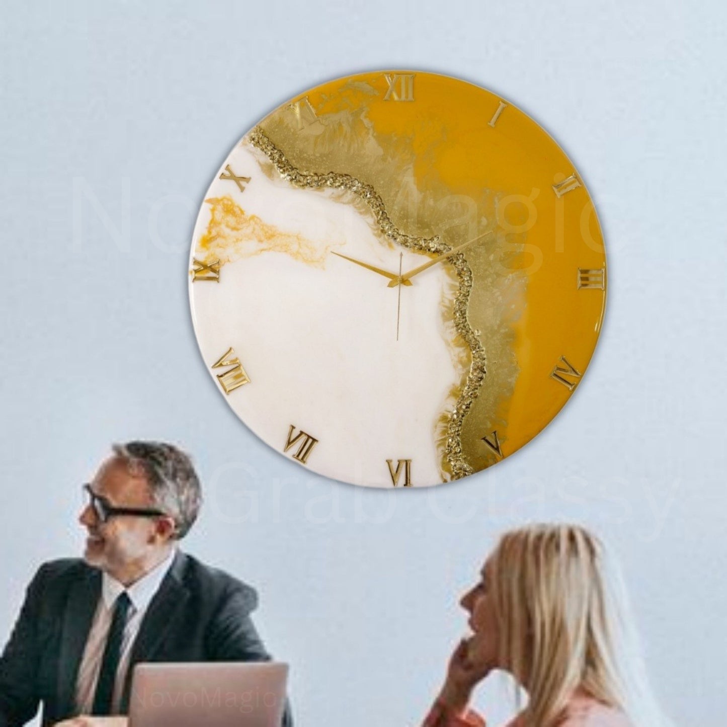 Fire Large Silent Clock 27 Inches