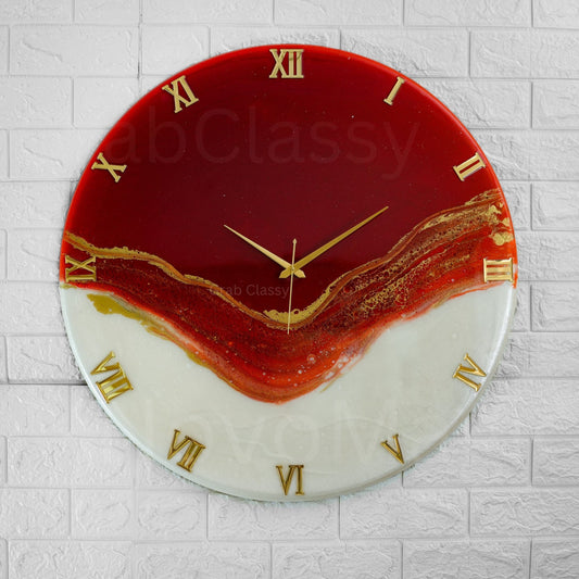 Red Stunner Medium Size Silent Clock 17.5 Inches