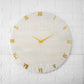 White Medium Size Silent Clock 17.5 Inches