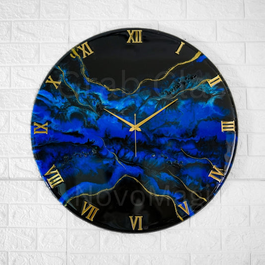 Deep Ocean Medium Size Silent Clock 17.5 Inches
