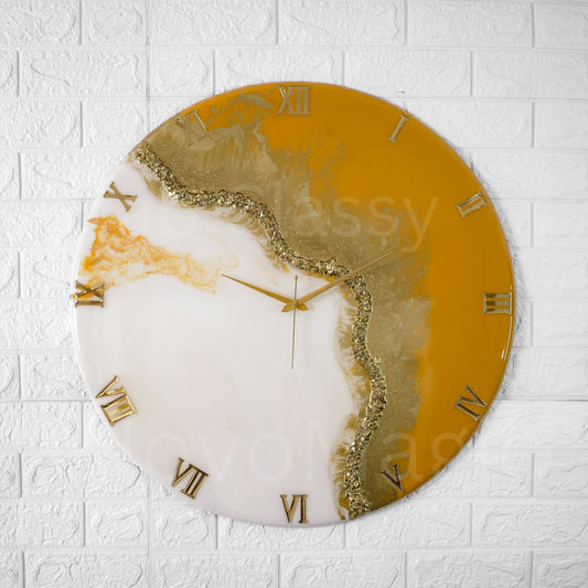 Fire Medium Size Silent Clock 17.5 Inches
