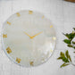 White Medium Size Silent Clock 17.5 Inches