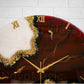 Maroon Stunner Medium Size Silent Clock 17.5 Inches