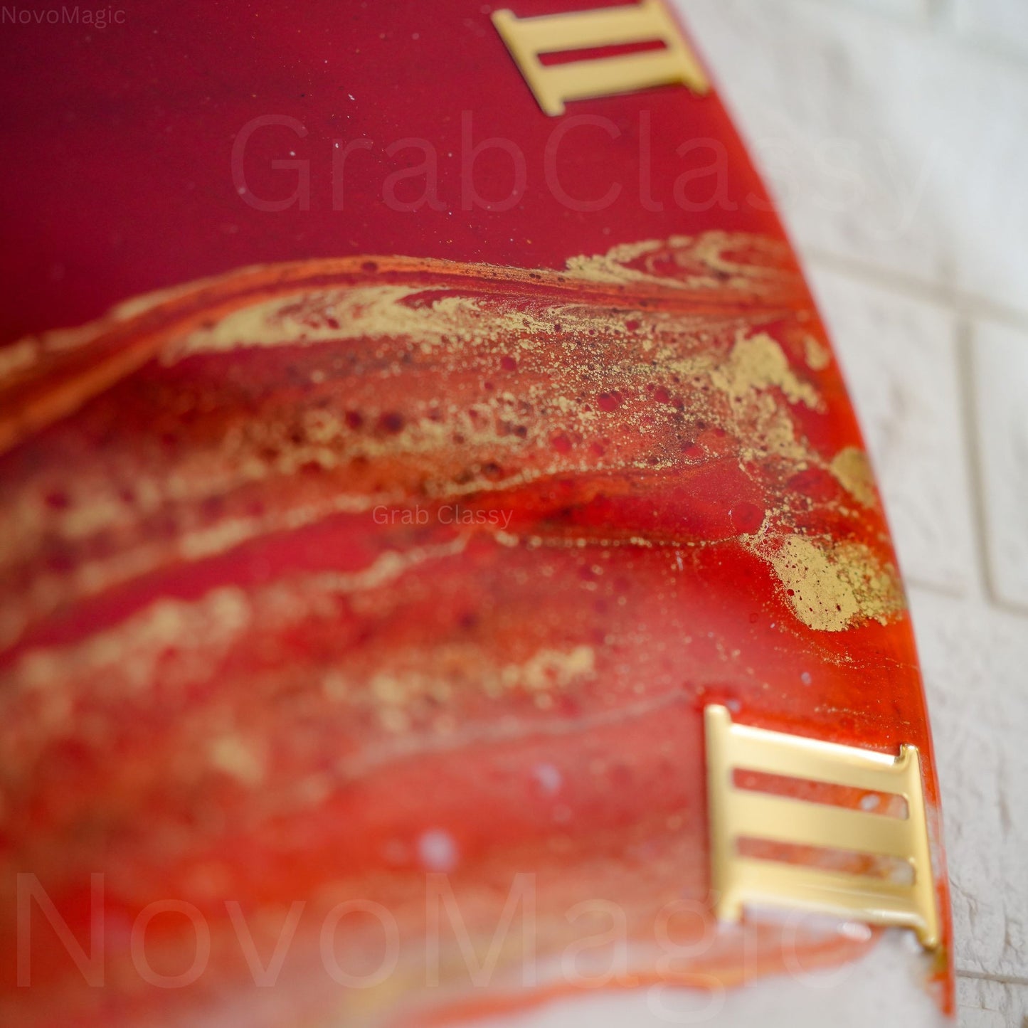 Red Stunner Medium Size Silent Clock 17.5 Inches