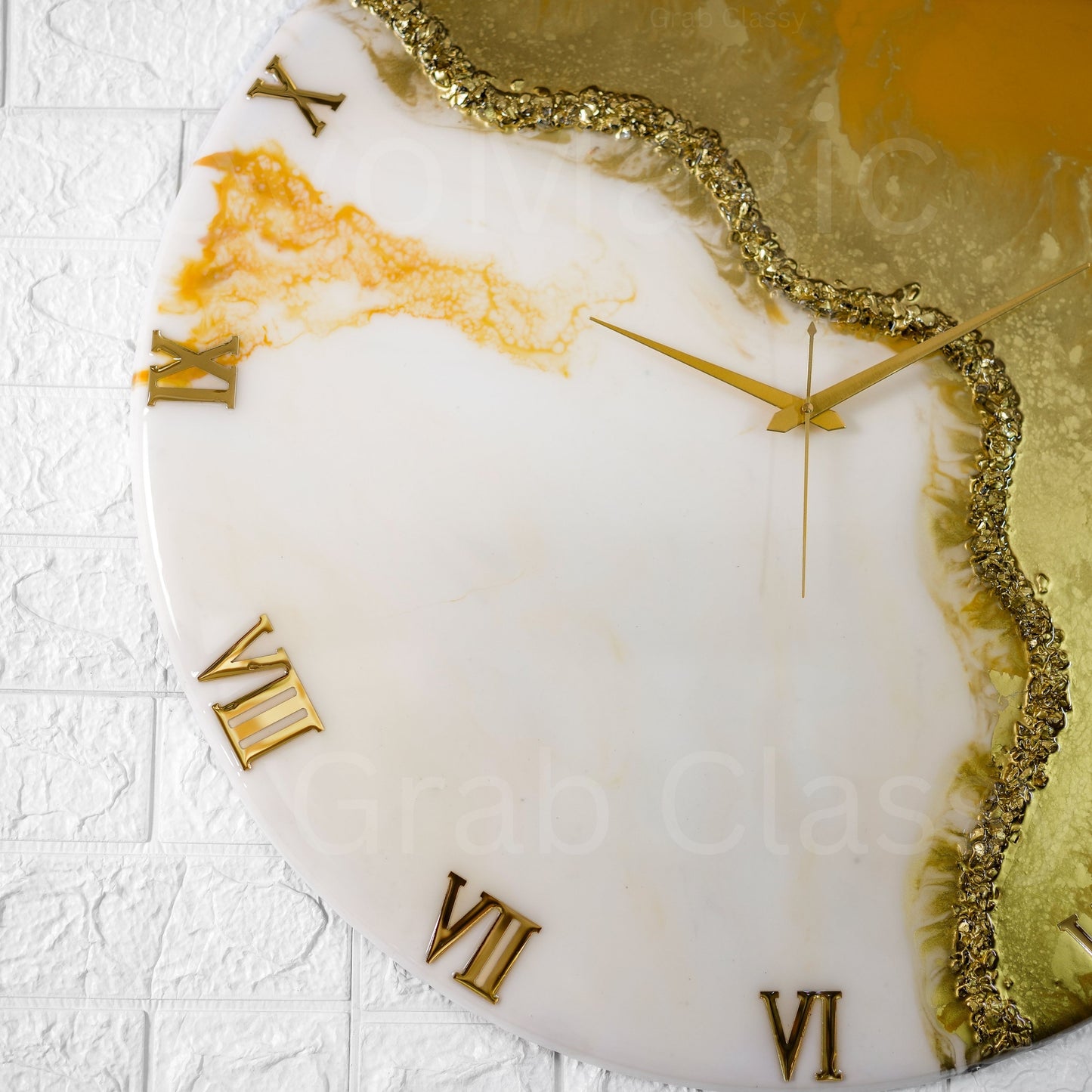 Fire Medium Size Silent Clock 17.5 Inches