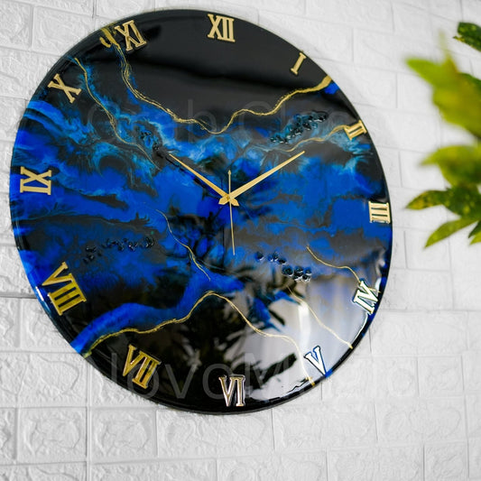 Deep Ocean Medium Size Silent Clock 17.5 Inches