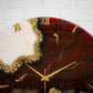 Maroon Stunner Medium Size Silent Clock 17.5 Inches