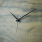 Silver Desert Medium Size Silent Clock 17.5 Inches