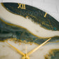 Olive Medium Size Silent Clock 17.5 Inches