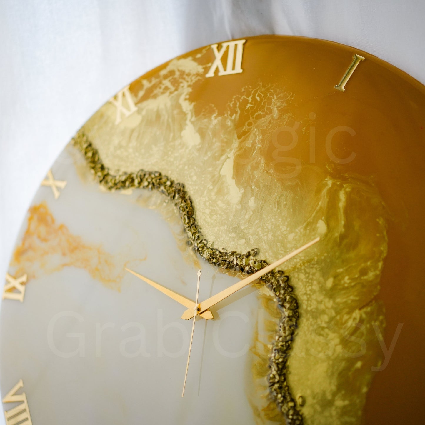 Fire Medium Size Silent Clock 17.5 Inches