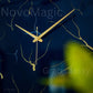 Blue Storm Medium Size Silent clock 17.5 Inches