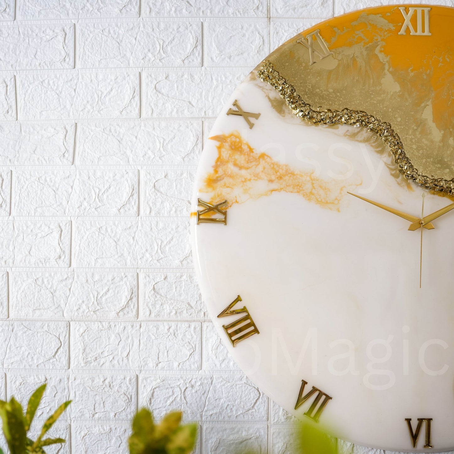 Fire Medium Size Silent Clock 17.5 Inches