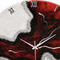 Crimson rift silent clock 17.5 inches
