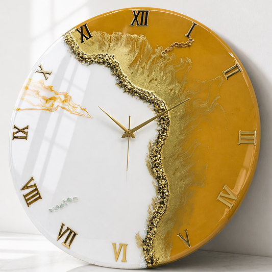 Fire Medium Size Silent Clock 17.5 Inches