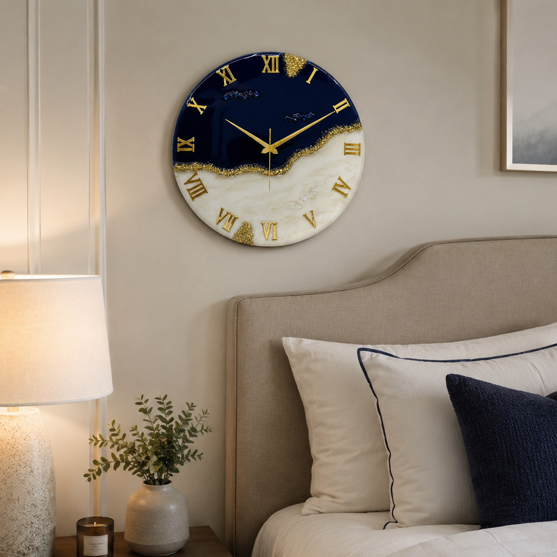 The Blue Peak Resin Clock 17.5 inches