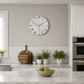Beige Silent Clock 17.5 inches