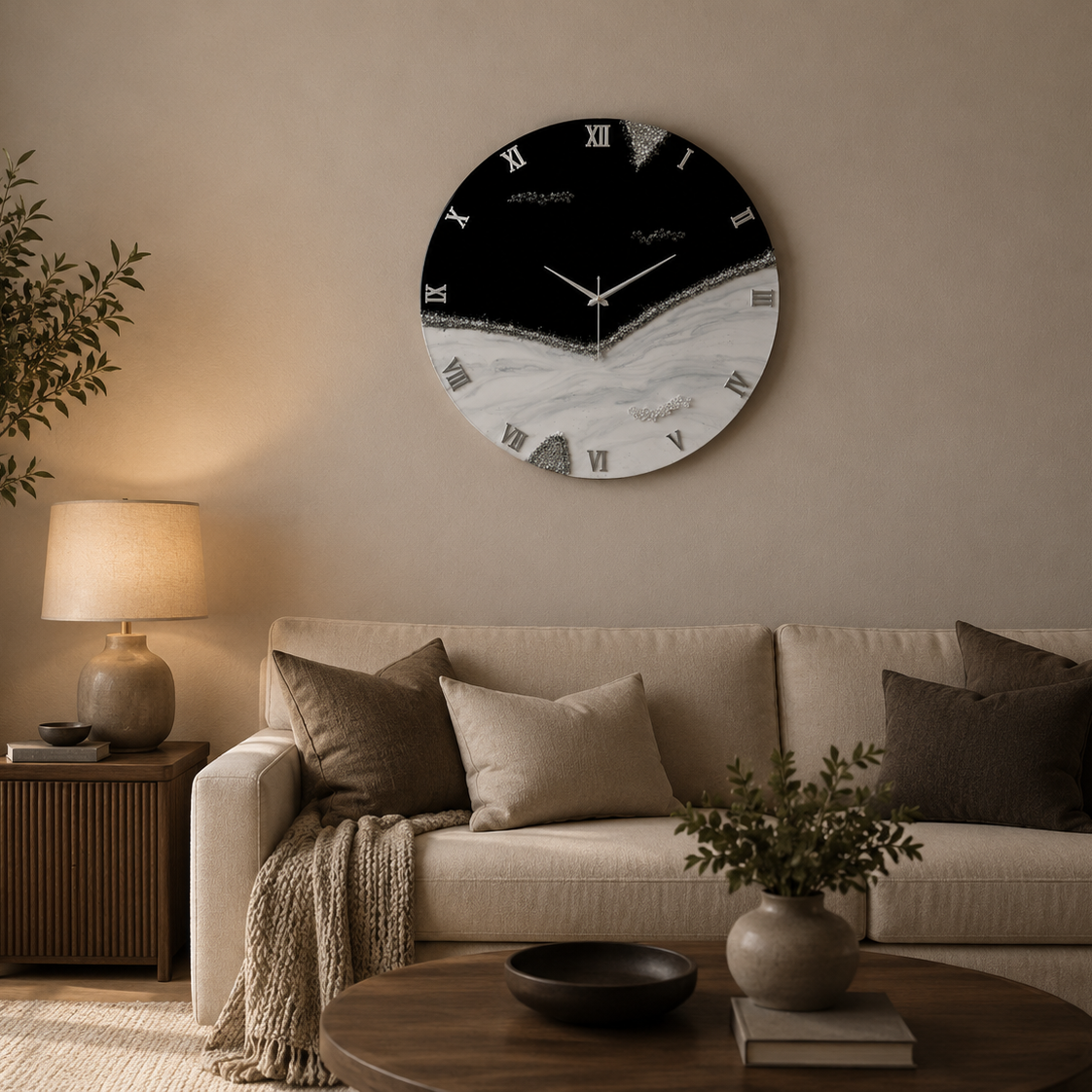 Midnight River Clock 17.5 inches