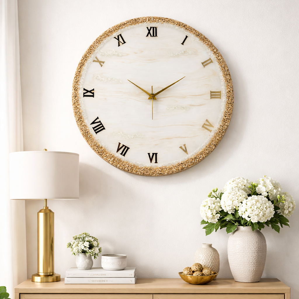 Bronze Ring Silent Clock 17.5 inches