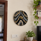 *Black Geode Silent Clock 17.5 inches