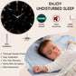 Black Marble Finish Silent Resin Clock