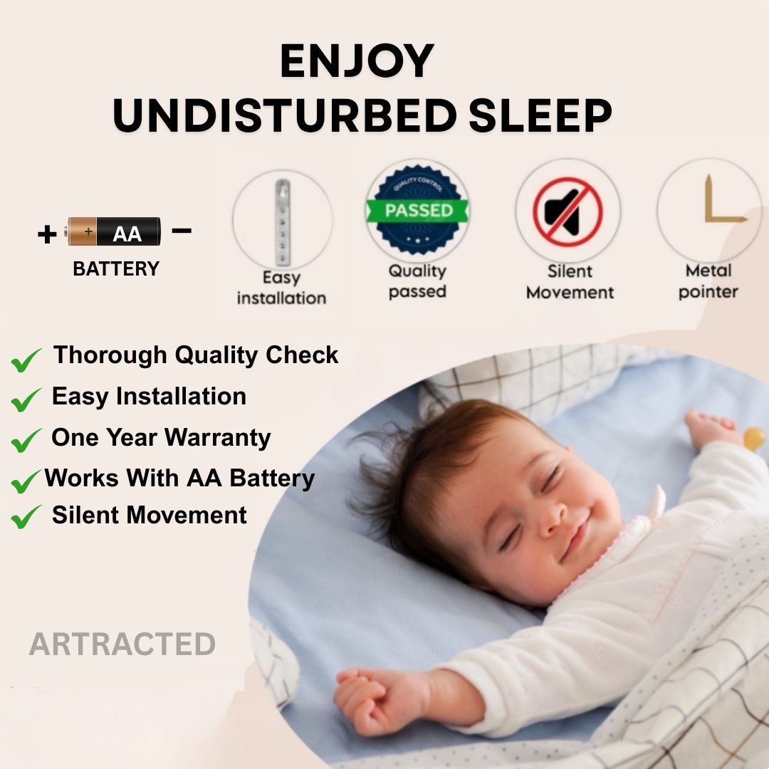 Ivy silent clock 17.5 inches (CS)