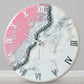 Pink Marble Silent Clock