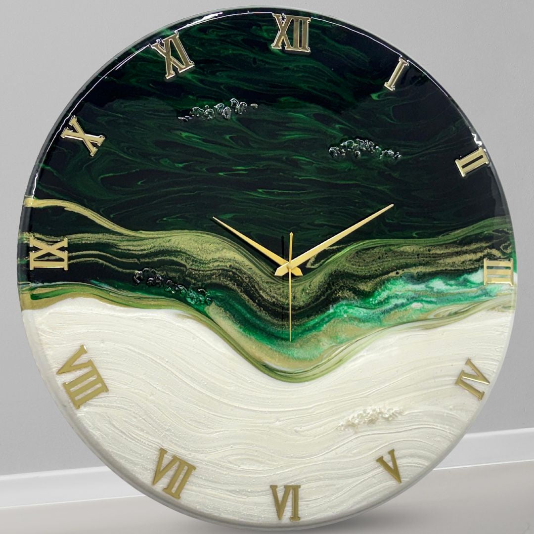 Royal Green Silent Clock