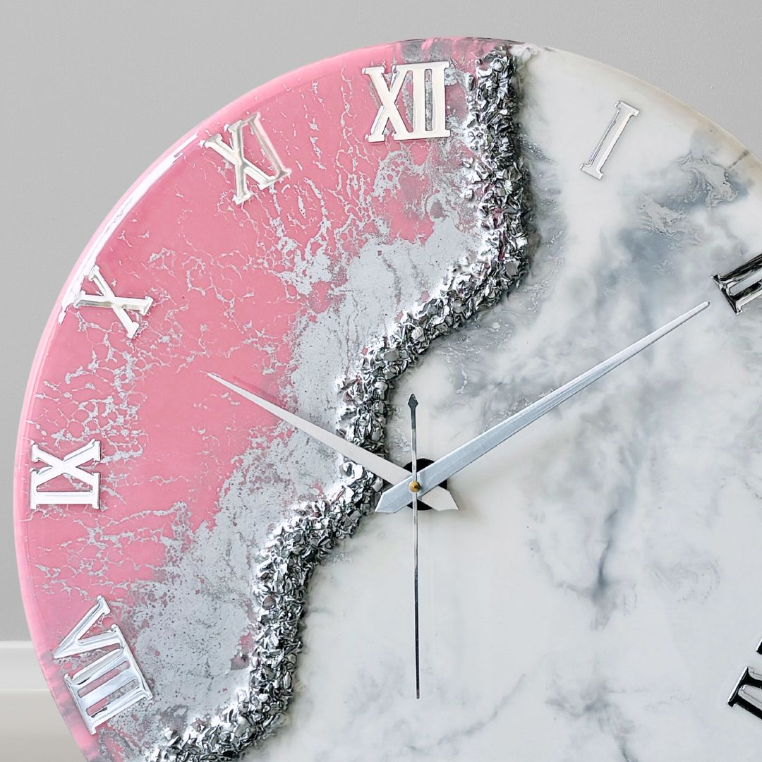 Silver Stream Silent Clock