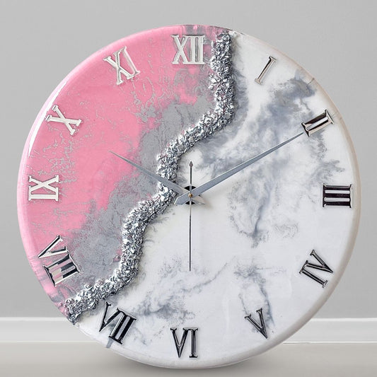 Silver Stream Silent Clock