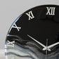 Silver Marble Silent Clock