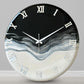 Silver Marble Silent Clock