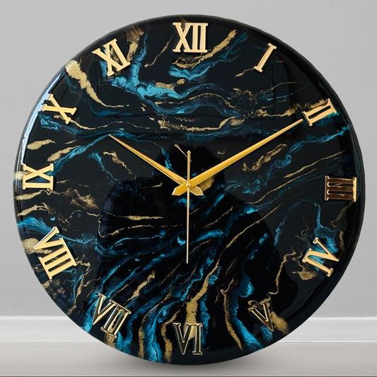 Blue Blast Silent Clock 17.5 inches