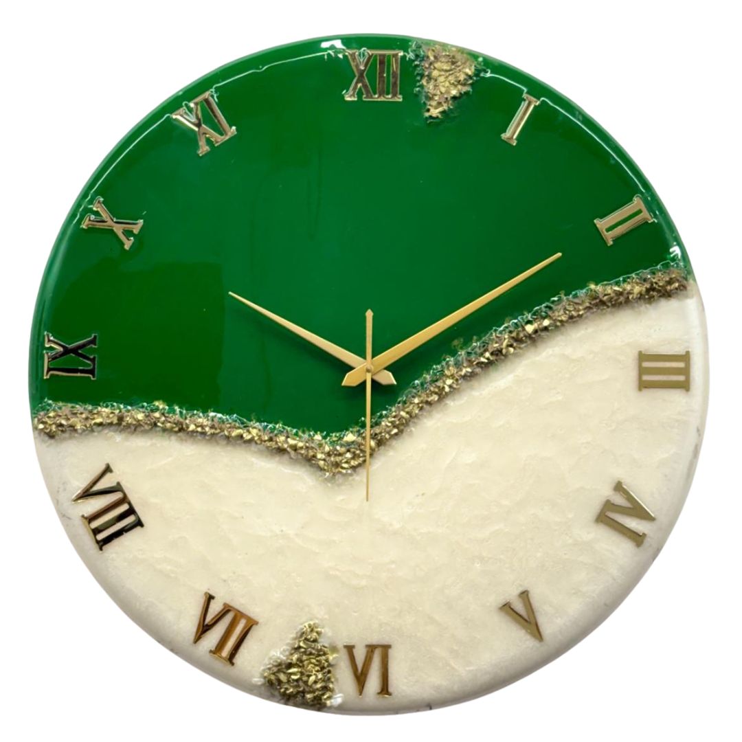 Golden Green silent clock 20 inches