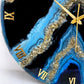 Golden Geode Clock 17.5 inches (CS)