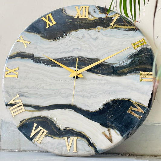 *Black falls Silent Clock 17.5 inches