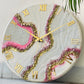 *Pink geode  Silent Clock 17.5 inches