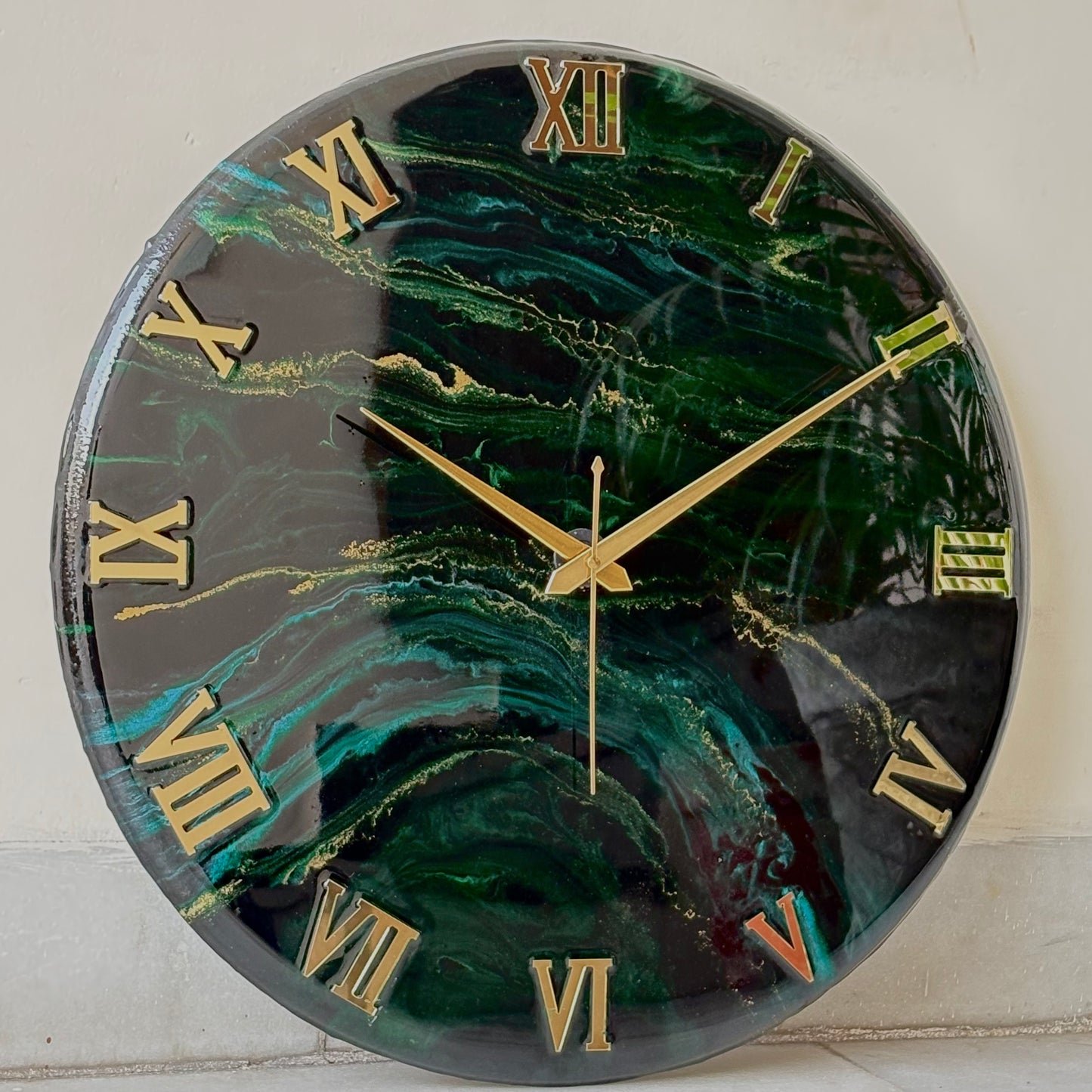 Green Forest  Silent Clock