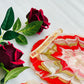*Resin Art Spiral Red Handmade Tray With Six Coasters