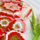 *Resin Art Spiral Red Handmade Tray With Six Coasters