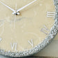 *Silver Ring  Silent Clock 17.5 inches