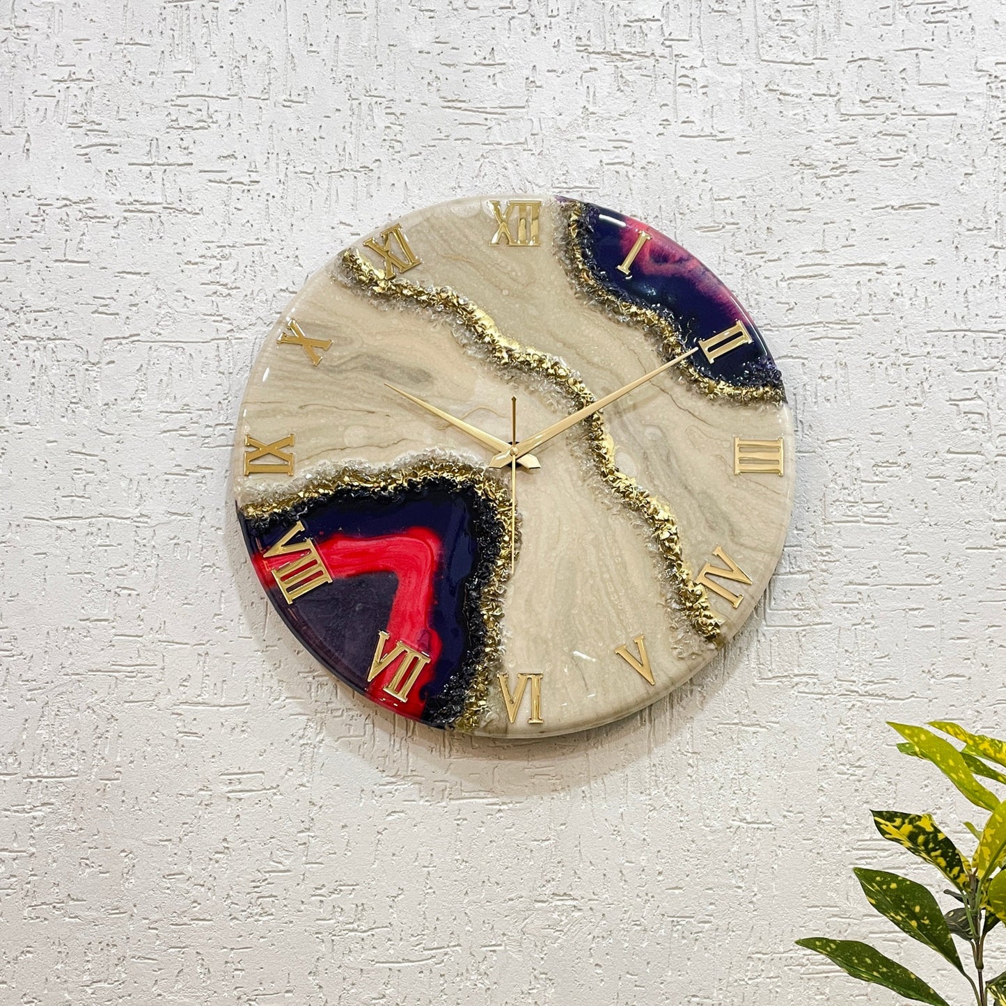 Rose Blush Medium Size Silent Clock 17.5 Inches