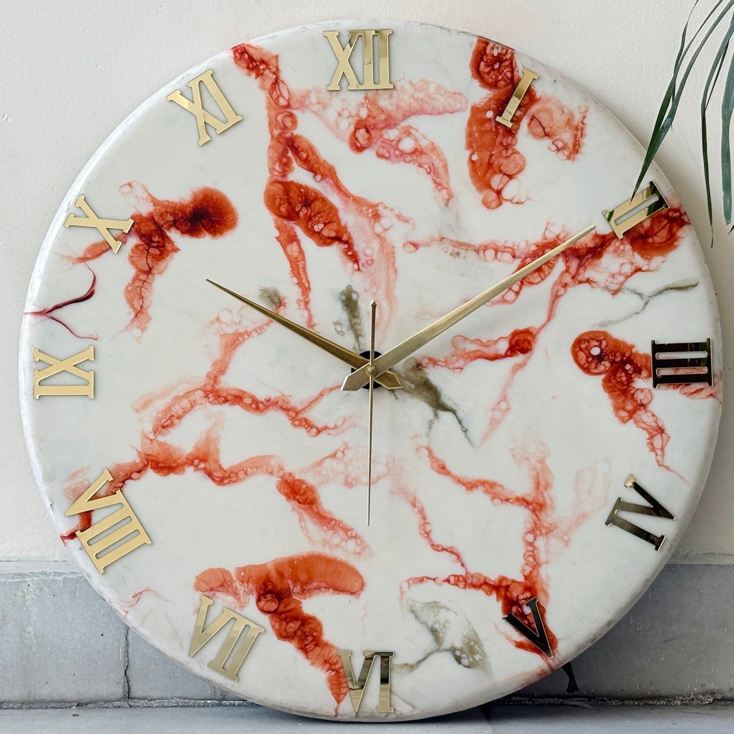 * Orange stripe Silent Clock 17.5 inches(CS)