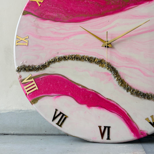 *Pink Falls Clock Large 27 Inches(CS)