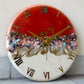 *Red orange Crown Silent Clock 30cm(CS)