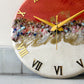 *Red orange Crown Silent Clock 30cm(CS)