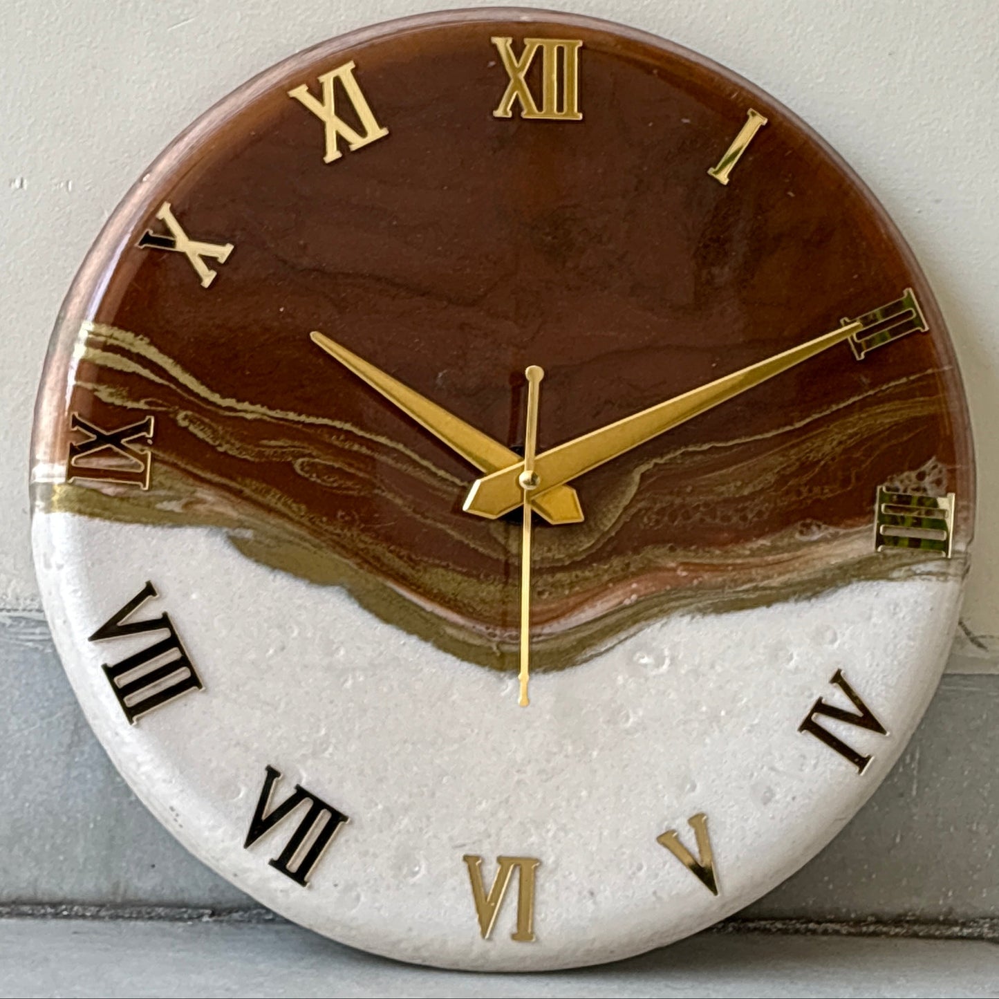*Choco White Silent Clock 30cm