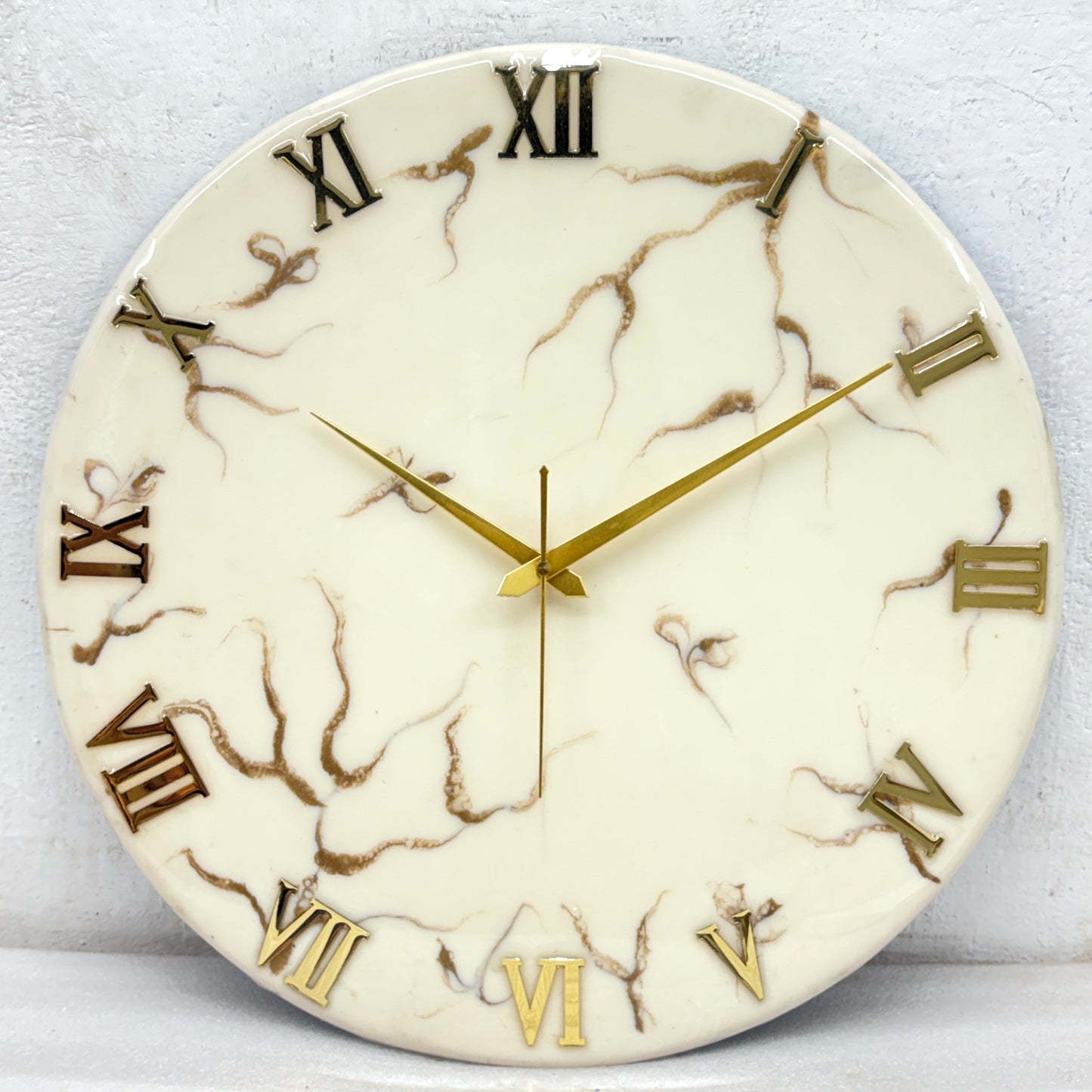 Copper Stripes Silent Clock 17.5 inches