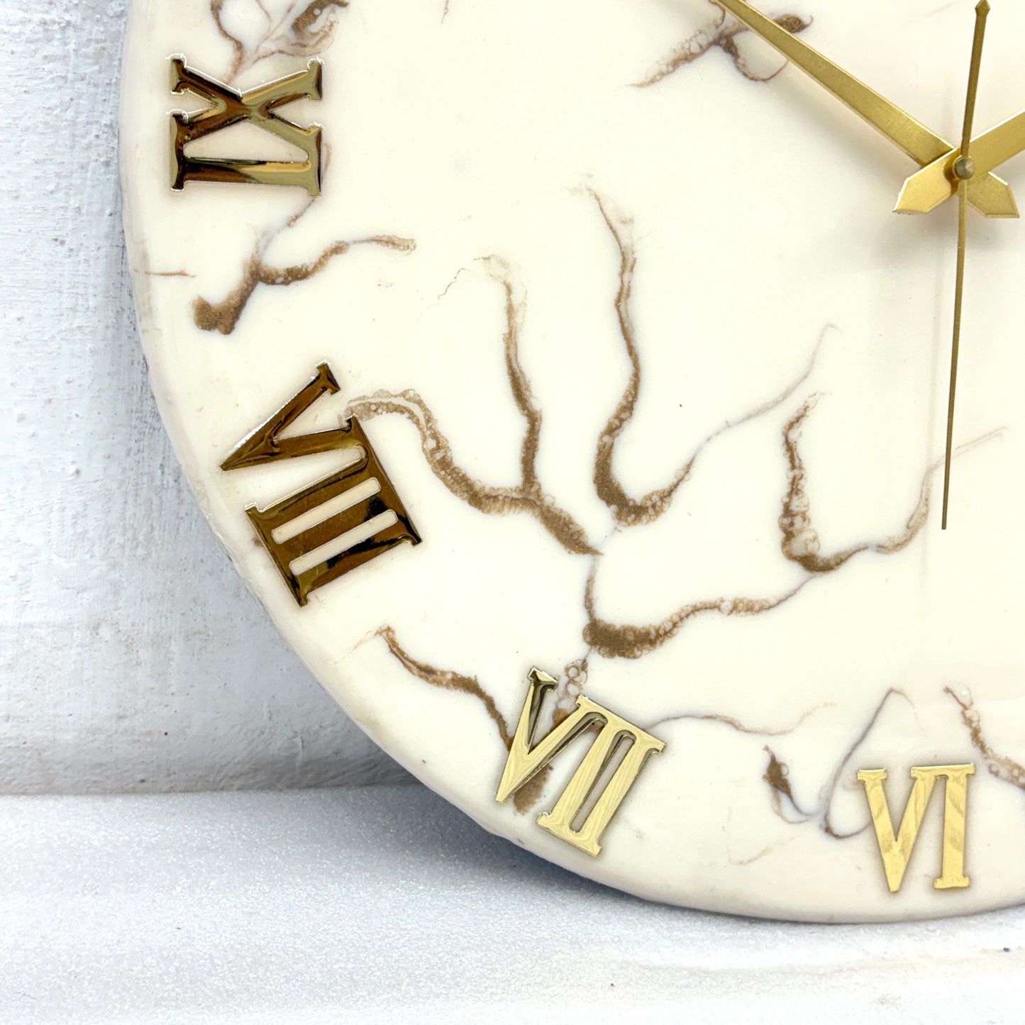 Copper Stripes Silent Clock 17.5 inches