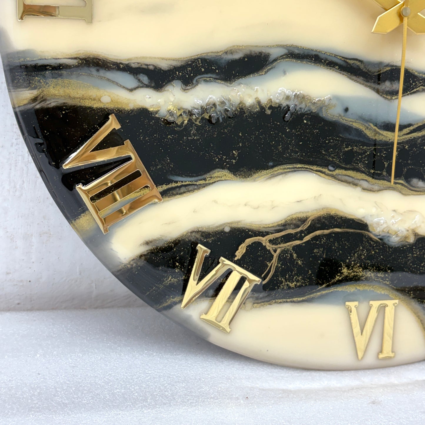 Black Falls (Y) silent clock 17.5 inches (CS)