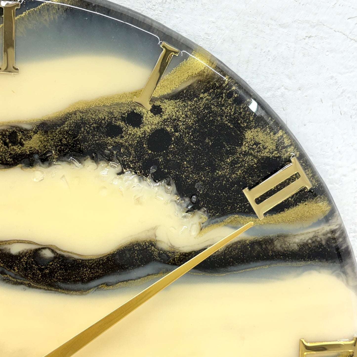 Black Falls (Y) silent clock 17.5 inches (CS)